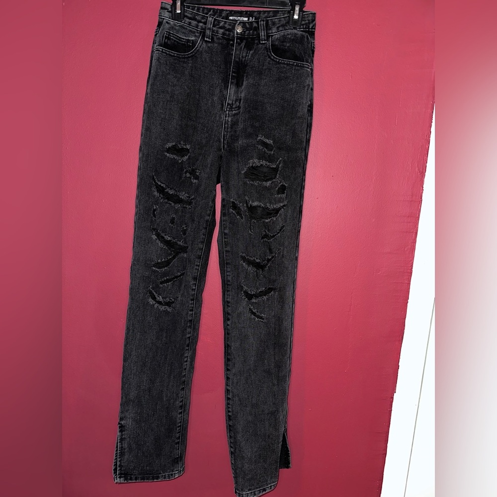 Pretty little thing Black ripped skinny jeans